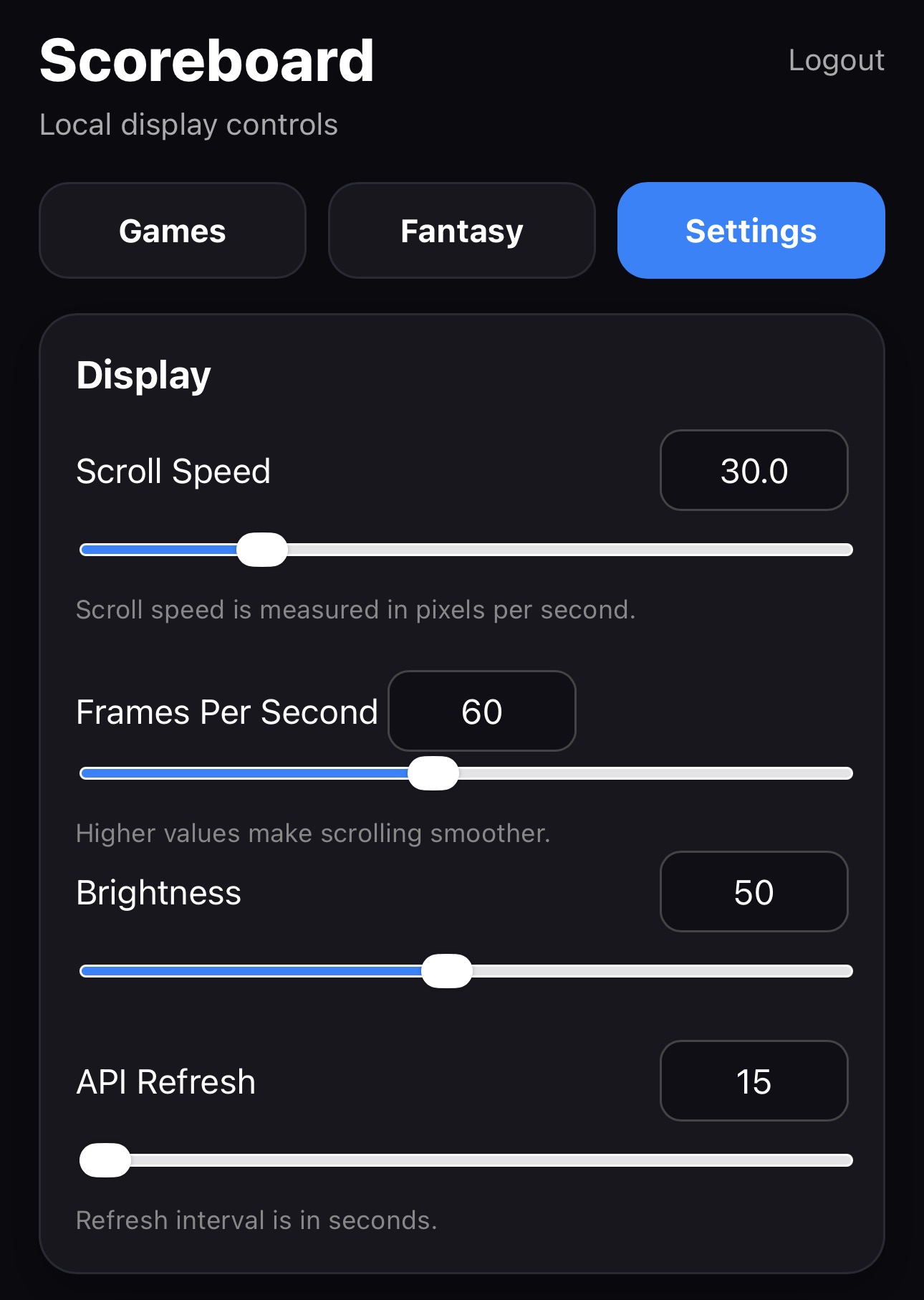 ScoreCast fantasy football dashboard
